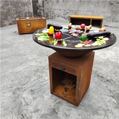 Perapian Panggangan BBQ Corten Steel