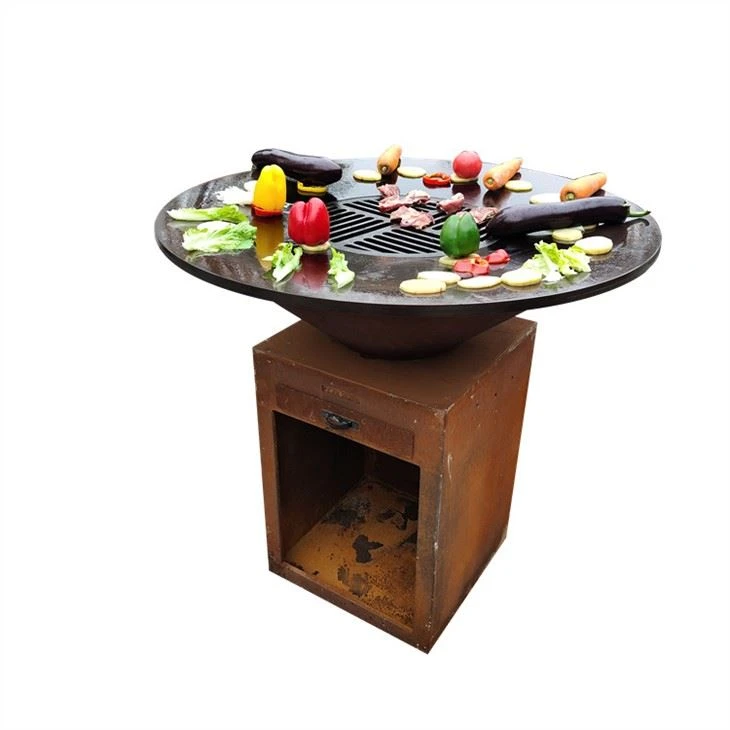 Amazon Top Jual Barbekyu Lubang Api Corten Steel