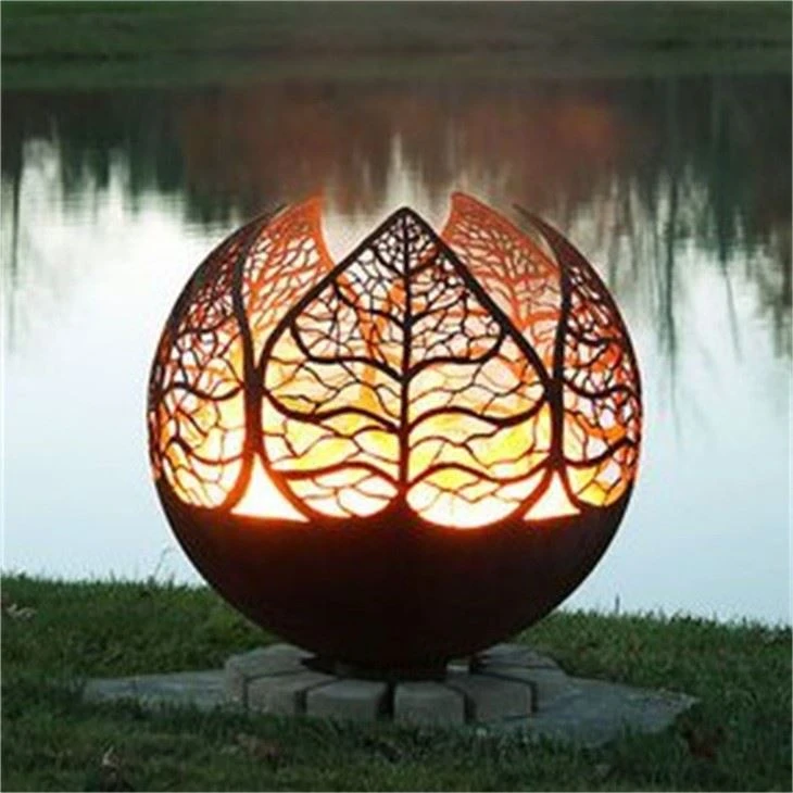 Rust Steel Round Fire Ball
