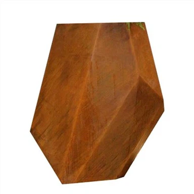 Pot Bunga Polygon Corten Pot