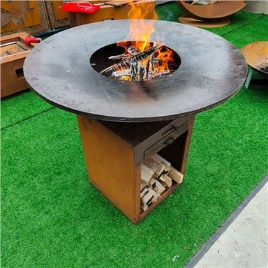 Barbekyu Lubang Api Corten Steel