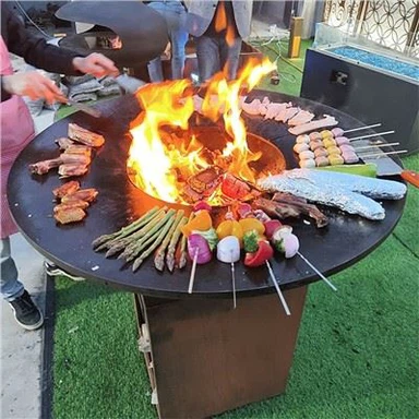 Garden Large Rusty Corten BBQ Grill
