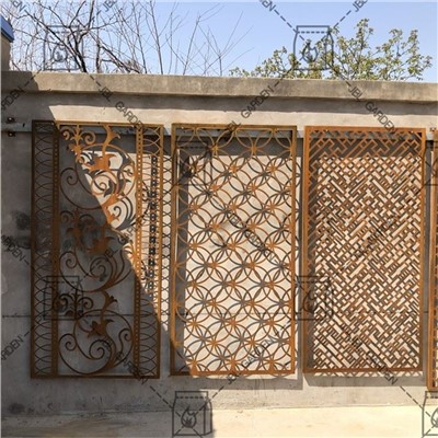 Panel Seni Dinding Baja Melengkung Laser