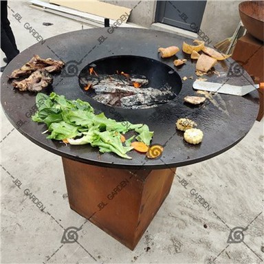 Panggangan Meja Corten Firepit Alami