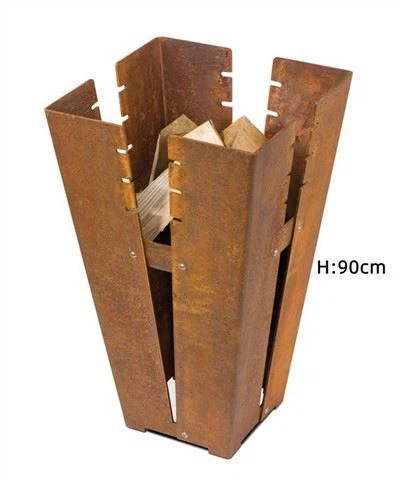 Panggangan BBQ Lubang Api Baja Corten Luar Ruangan