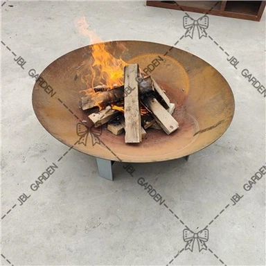 Mangkuk Lubang Api Taman Baja Pembakaran Kayu