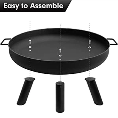 Lubang Api Logam Luar Ruangan Arang Kayu