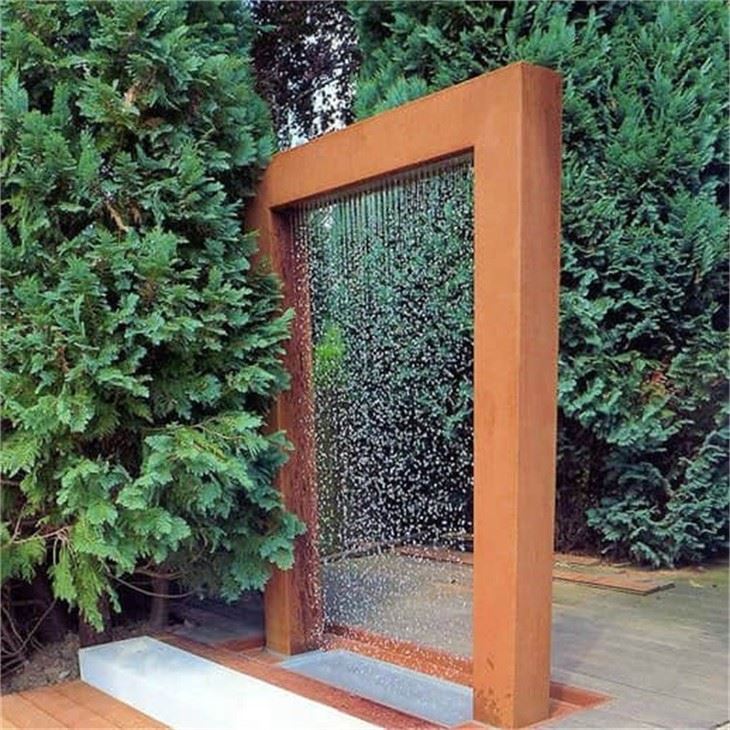 Stainless Steel Waterfall Landscape Fountain