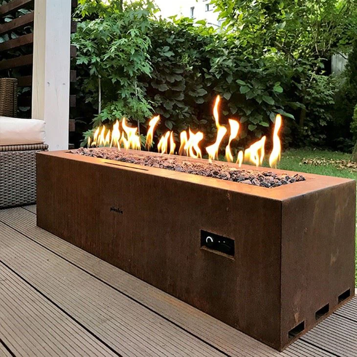 Lubang Api Pembakaran Gas Corten Steel