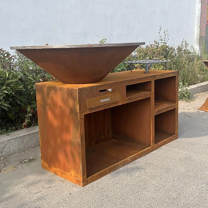 Durable Corten Steel Barbecue Grill For Outdoor Patios best