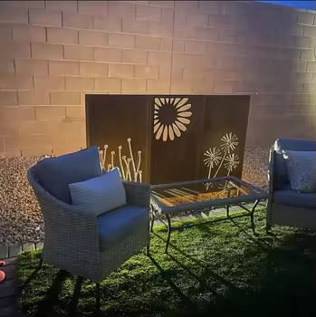 Laser-cut Decorative Corten Steel Screen