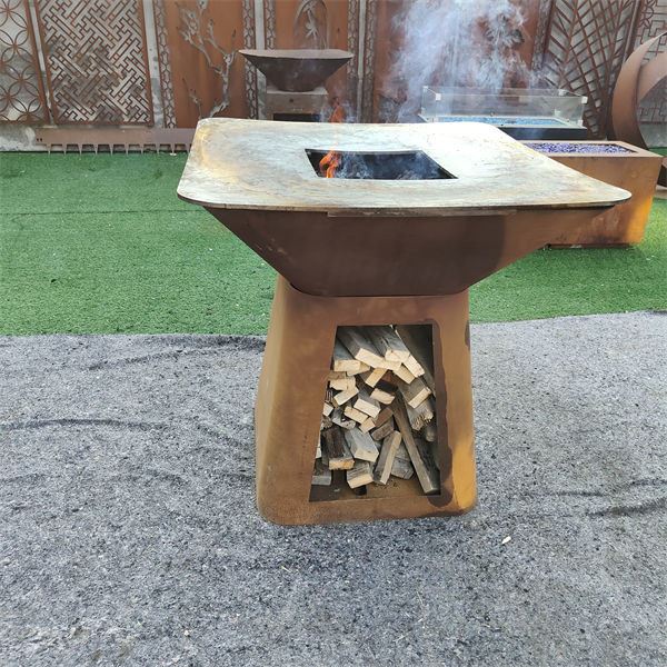 Modern Corten Steel BBQ Grill