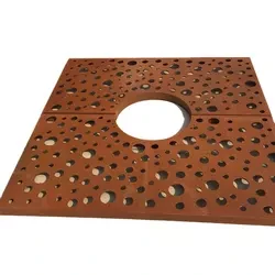 Rusted Corten Steel Tree Grating