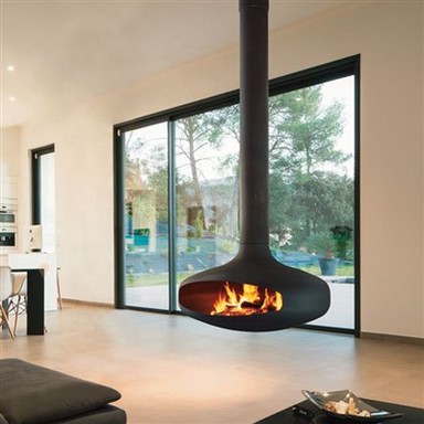 Perapian Gantung Pembakaran Kayu Api Asli