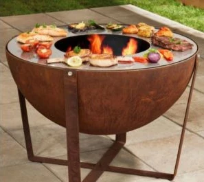 Lubang Api BBQ Panggangan Baja